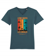 Long Beach California Tricou mânecă scurtă guler V Bărbat Presenter