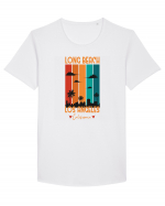 Long Beach California Tricou mânecă scurtă guler larg Bărbat Skater