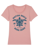 Matira Beach Bora Bora Tricou mânecă scurtă guler larg fitted Damă Expresser