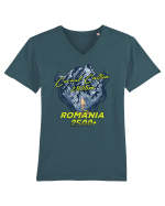 Pentru montaniarzi - Man vs mountain - Cornul Călțun Tricou mânecă scurtă guler V Bărbat Presenter