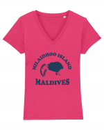 Milaidhoo Island Maldives Tricou mânecă scurtă guler V Damă Evoker