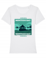 Montego Bay Jamaica Tricou mânecă scurtă guler larg fitted Damă Expresser