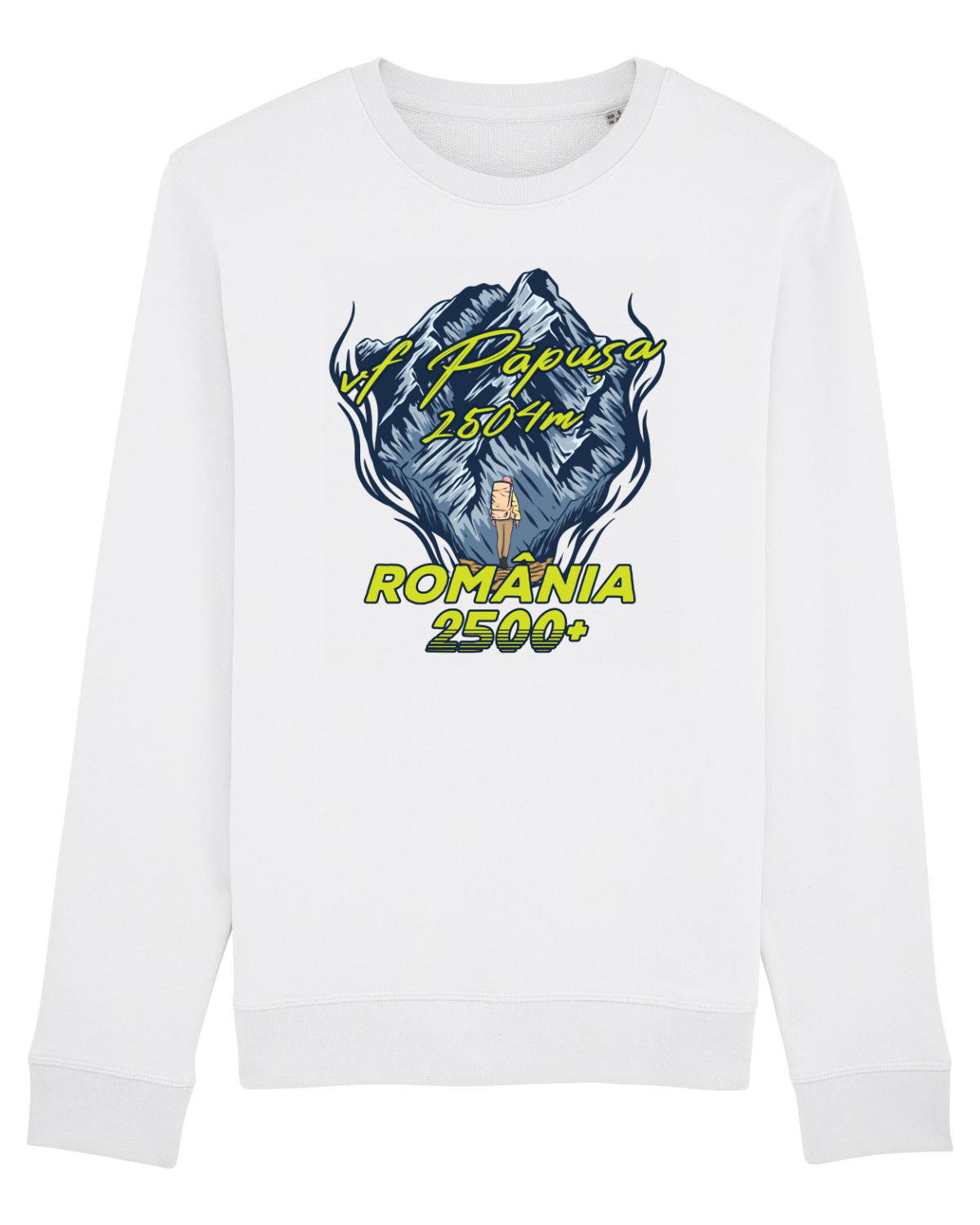 Bluză mânecă lungă Unisex Rise White