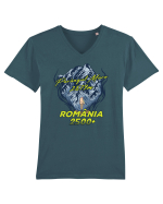 Pentru montaniarzi - Man vs mountain - Parângul Mare Tricou mânecă scurtă guler V Bărbat Presenter