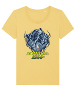 Pentru montaniarzi - Man vs mountain - Romania 2500 Tricou mânecă scurtă guler larg fitted Damă Expresser