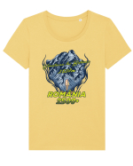 Pentru montaniarzi - Man vs mountain - Vânătarea lui Buteanu Tricou mânecă scurtă guler larg fitted Damă Expresser