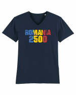 Pentru montaniarzi - Romania 2500 Tricou mânecă scurtă guler V Bărbat Presenter