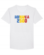 Pentru montaniarzi - Romania 2500 Tricou mânecă scurtă guler larg Bărbat Skater