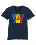 Pentru montaniarzi - Romania 2500 - Bucura Tricou mânecă scurtă guler V Bărbat Presenter