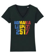 Pentru montaniarzi - Romania 2500 - Lespezi Tricou mânecă scurtă guler V Damă Evoker
