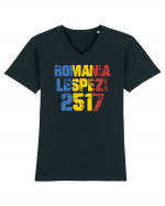 Pentru montaniarzi - Romania 2500 - Lespezi Tricou mânecă scurtă guler V Bărbat Presenter