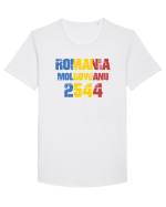 Pentru montaniarzi - Romania 2500 - Moldoveanu Tricou mânecă scurtă guler larg Bărbat Skater