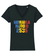 Pentru montaniarzi - Romania 2500 - Negoiu Tricou mânecă scurtă guler V Damă Evoker