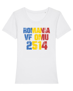 Pentru montaniarzi - Romania 2500 - Omu Tricou mânecă scurtă guler larg fitted Damă Expresser