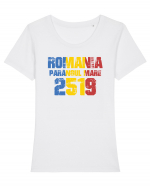 Pentru montaniarzi - Romania 2500 - Parângul mare Tricou mânecă scurtă guler larg fitted Damă Expresser
