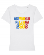 Pentru montaniarzi - Romania 2500 - Peleaga Tricou mânecă scurtă guler larg fitted Damă Expresser