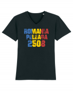 Pentru montaniarzi - Romania 2500 - Peleaga Tricou mânecă scurtă guler V Bărbat Presenter