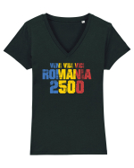 Pentru montaniarzi - Romania 2500 - Veni vidi vici Tricou mânecă scurtă guler V Damă Evoker