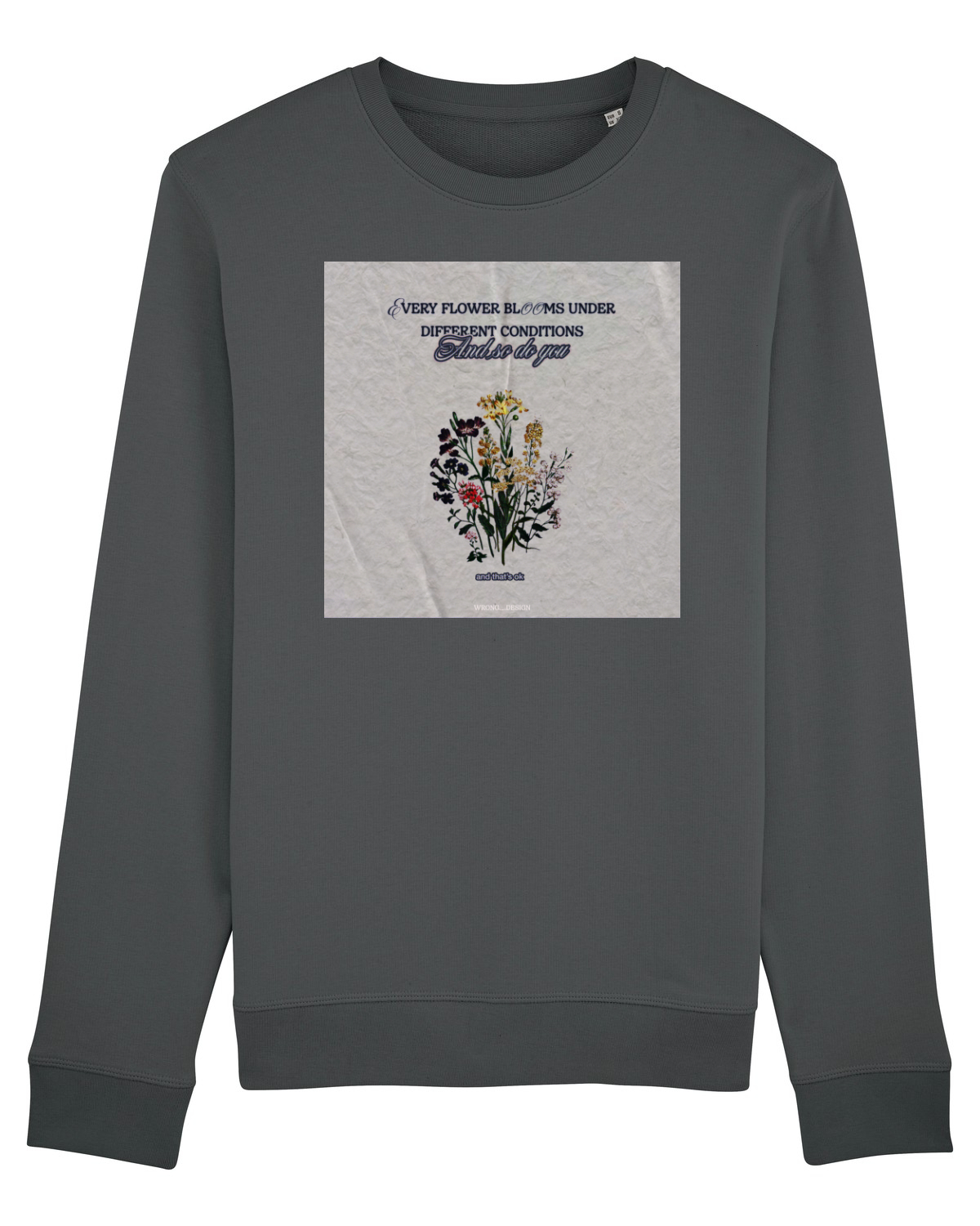 Bluză mânecă lungă Unisex Rise Anthracite