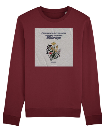 Every flower blooms under different conditions Burgundy