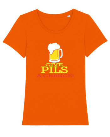 Give pils a chance Bright Orange