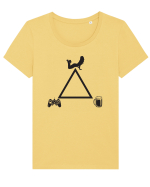 Triunghiul perfect Tricou mânecă scurtă guler larg fitted Damă Expresser