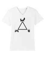 Triunghiul perfect Tricou mânecă scurtă guler V Bărbat Presenter
