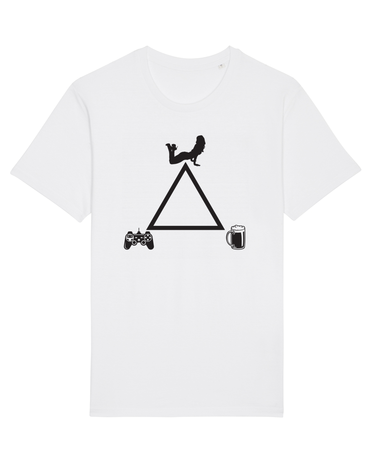 Tricou mânecă scurtă Unisex Rocker White