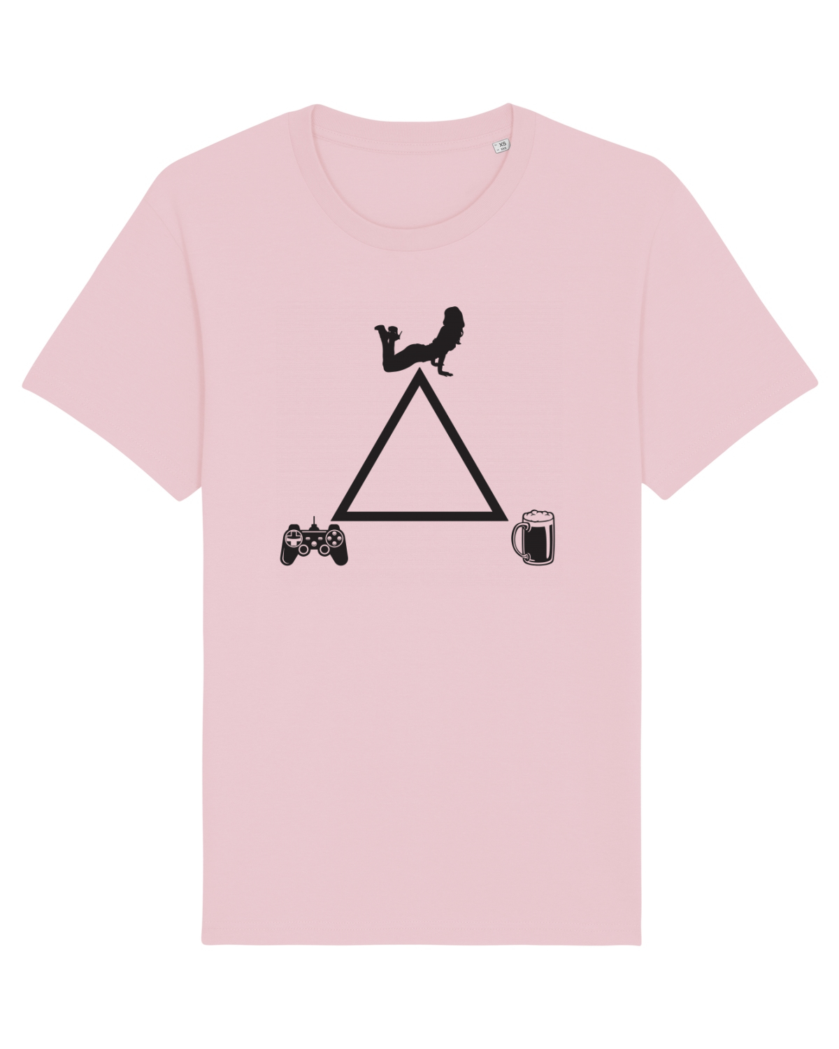 Tricou mânecă scurtă Unisex Rocker Cotton Pink