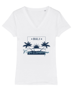 Nusa Lembongan Bali Tricou mânecă scurtă guler V Damă Evoker