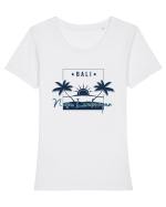 Nusa Lembongan Bali Tricou mânecă scurtă guler larg fitted Damă Expresser