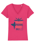 Padang Padang Beach Bali Tricou mânecă scurtă guler V Damă Evoker