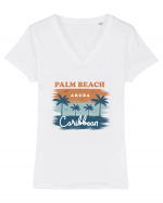Palm Beach california Tricou mânecă scurtă guler V Damă Evoker