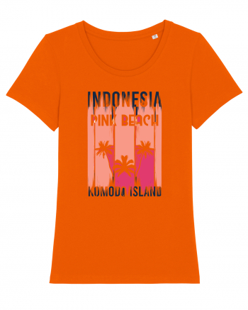 Pink Beach Indonesia Bright Orange
