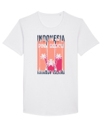 Pink Beach Indonesia Tricou mânecă scurtă guler larg Bărbat Skater