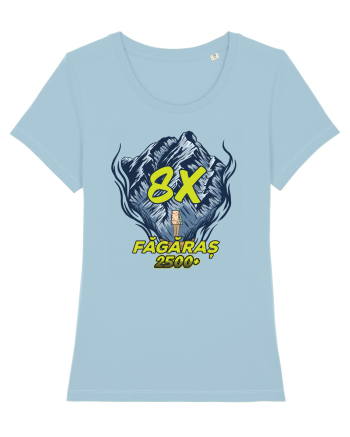 Pentru montaniarzi - Man vs mountain - Făgăraș 8x Sky Blue