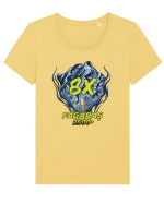 Pentru montaniarzi - Man vs mountain - Făgăraș 8x Tricou mânecă scurtă guler larg fitted Damă Expresser