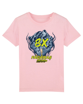 Pentru montaniarzi - Man vs mountain - Făgăraș 8x Cotton Pink