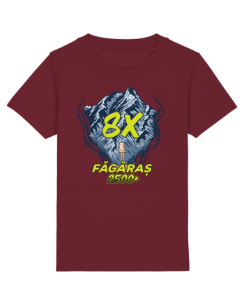 Pentru montaniarzi - Man vs mountain - Făgăraș 8x Burgundy