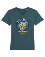 Pentru montaniarzi - Man vs mountain - Făgăraș 8x Tricou mânecă scurtă guler V Bărbat Presenter