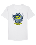 Pentru montaniarzi - Man vs mountain - Făgăraș 8x Tricou mânecă scurtă guler larg Bărbat Skater