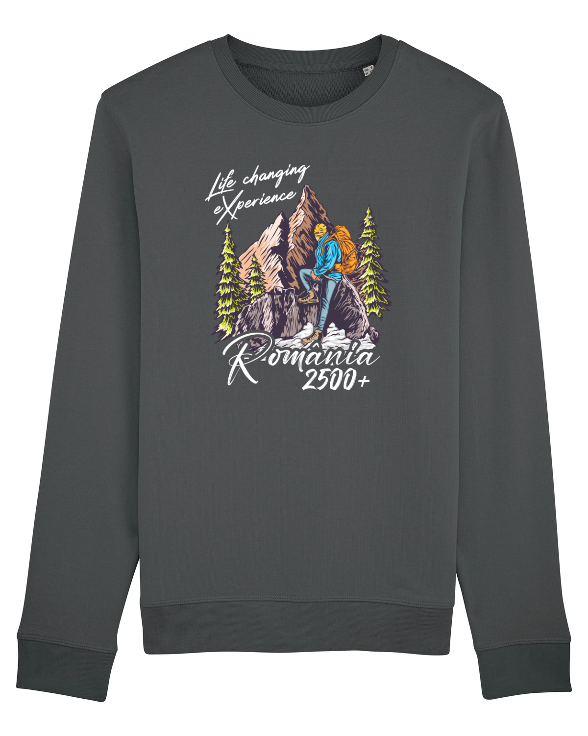 Bluză mânecă lungă Unisex Rise Anthracite