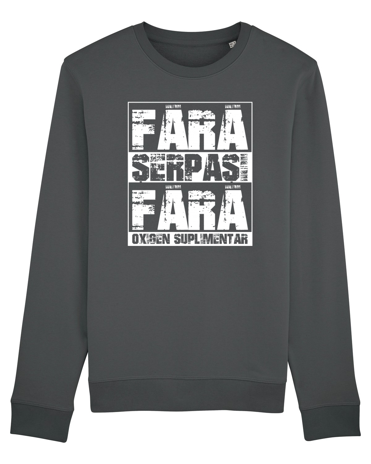 Bluză mânecă lungă Unisex Rise Anthracite