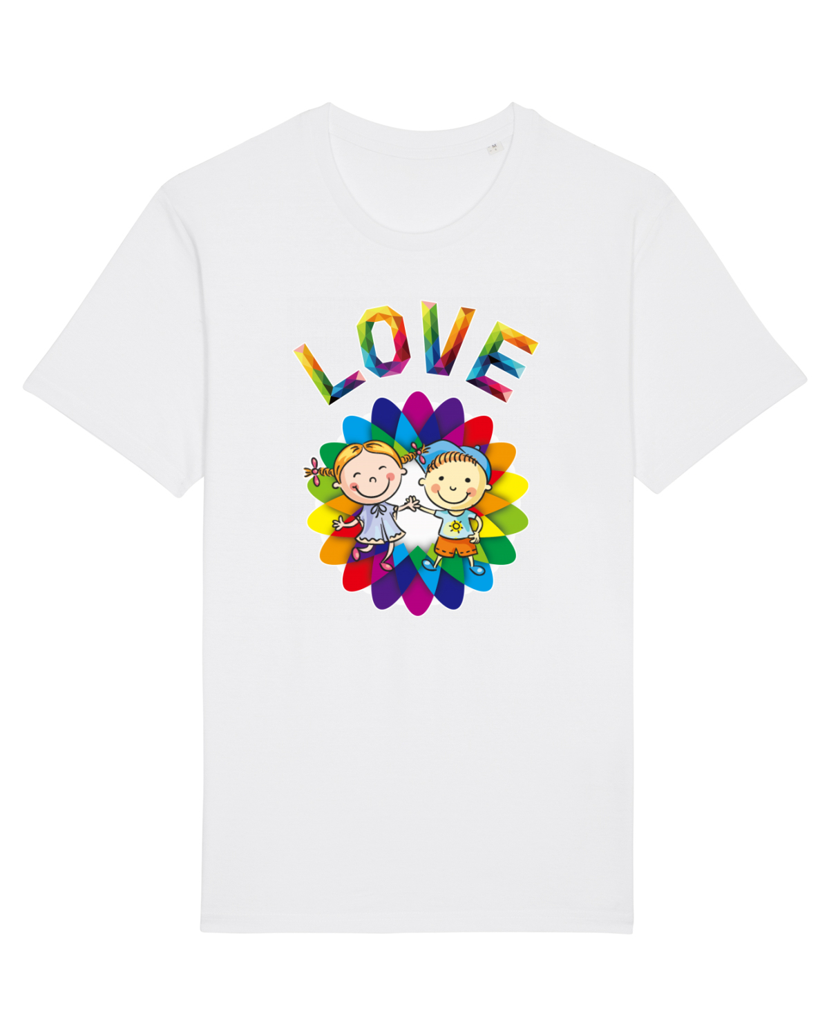 Tricou mânecă scurtă Unisex Rocker White