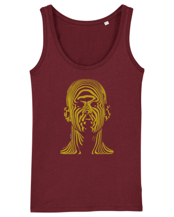 Shadow face, gold  Burgundy