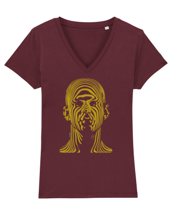 Shadow face, gold  Burgundy