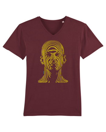 Shadow face, gold  Burgundy