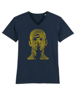 Shadow face, gold  Tricou mânecă scurtă guler V Bărbat Presenter