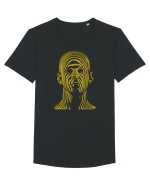 Shadow face, gold  Tricou mânecă scurtă guler larg Bărbat Skater