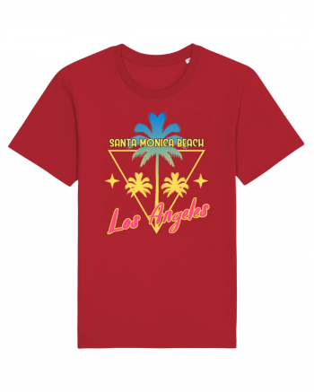 Santa Monica Beach Los Angeles Red